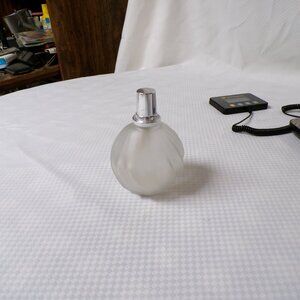 VG Lampe Berger Frosted Swirled Gold Trim France 5.75"